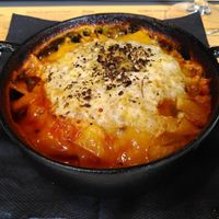 Lasagna vegana at Eh Voilà in Valladolid