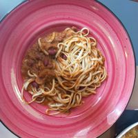 Espagueti boloñesa vegano at Eh Voilà in Valladolid