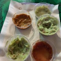 So many salsas to deject from  at Nahui in Camaiore