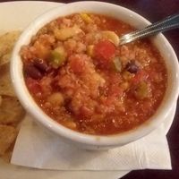 A small Meatless Chili at Naples Flatbread in Naples