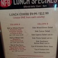 Lunch Specials (in addition to menu) at Naples Flatbread in Naples