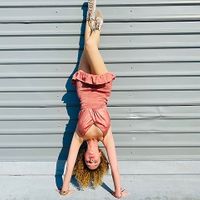 Vegan dress and vegan boots at Blue District in Los Angeles