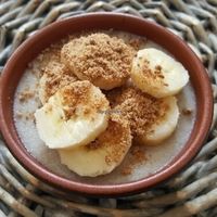 banana cream at Carottes Gingembre in Saint-jean-dangely