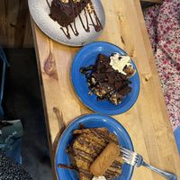 Brownie, chocolate cake & Speculaas cake!  at The Cream in Barcelona