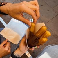 Churros with chocolate !  at The Cream in Barcelona