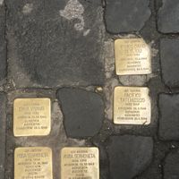 Do look out for these in the Jewish quarter around the Gran Caffe, they are easily missed. at Gran Caffe in Rome