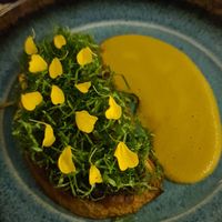 Roasted Jackfruit Steak with a coconut sauce at MUYU in Puerto Baquerizo Moreno