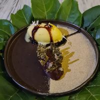 Passionfruit dessert - which was incredibly delicious at MUYU in Puerto Baquerizo Moreno