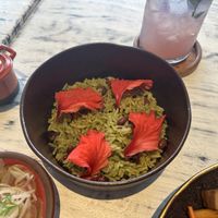 Side of rice and beans which came with the meal  at MUYU in Puerto Baquerizo Moreno