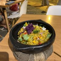 Customized dish at MUYU in Puerto Baquerizo Moreno