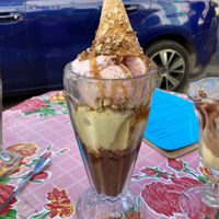 Vegan sundae  at Delphine's Diner in Aldeburgh