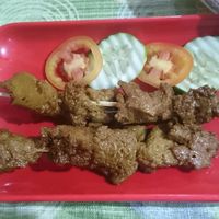 Delicious skewers  at Namaskar Vegetarian Restaurant in Puerto Princesa