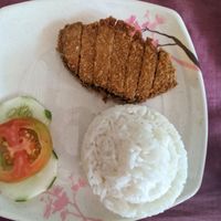 Crispy salmon at Namaskar Vegetarian Restaurant in Puerto Princesa