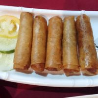 Spring rolls at Namaskar Vegetarian Restaurant in Puerto Princesa