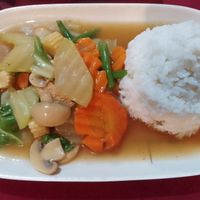 Veggies rice dish at Namaskar Vegetarian Restaurant in Puerto Princesa