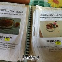 Part of the Menu at Namaskar Vegetarian Restaurant in Puerto Princesa