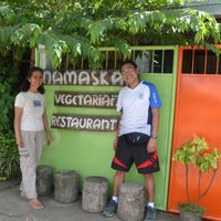 Namaskar Veggie Resto front area at Namaskar Vegetarian Restaurant in Puerto Princesa