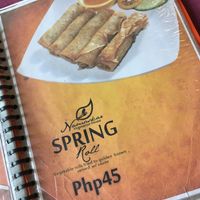 spring rolls at Namaskar Vegetarian Restaurant in Puerto Princesa