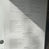 Menú  at John's Garden Cafe in Malibu