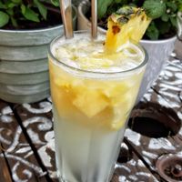 Pineapple & coconut limonade at Rustic - Vegan Cafe & Shop in Kolarovo