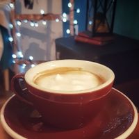 Tobacco cappuccino at Rustic - Vegan Cafe & Shop in Kolarovo