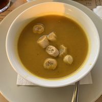 Carrot soup  at Oniro Art Meze in Rhodes