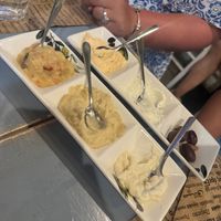 First plate is vegan, second isn’t  at Oniro Art Meze in Rhodes