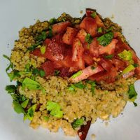 Warm Groats Salad at Oniro Art Meze in Rhodes