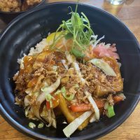 Tofu rice bowl at Ebisu in Weston-super-mare