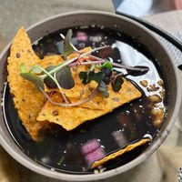 Black bean soup (vegan) at Sea Salt Healthy Kitchen in St Simons