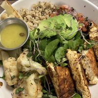 Mexican bowl, swapping the squash for cauliflower.    at Sea Salt Healthy Kitchen in St Simons