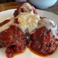 Meatballs with ricotta and mozzarella  at Plant Based Mafia in Palm Beach Gardens