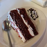 Red velvet cake  at Plant Based Mafia in Palm Beach Gardens