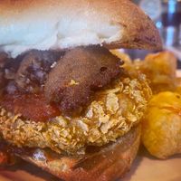 Chicken meatball hoagie with tots  at Plant Based Mafia in Palm Beach Gardens