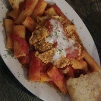 Rigatoni with plant based chicken at Plant Based Mafia in Palm Beach Gardens