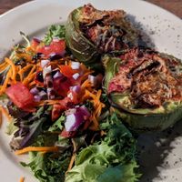 Filled peppers at Plant Based Mafia in Palm Beach Gardens