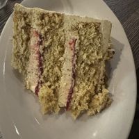 Raspberry pistachio cake  at Plant Based Mafia in Palm Beach Gardens