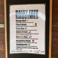 Dairy free smoothies at Fountain of Juice in Mount Tamborine