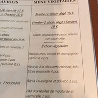 Vegetarian menu, ask the vegan version at Jasmin in Annecy