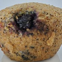 Blueberry poppy seed muffin baked outside and delivered at The Marigold Mercantile in Marina Del Rey