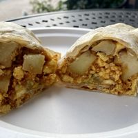 Vegan breakfast burrito  at The Marigold Mercantile in Marina Del Rey
