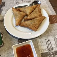 Curry puffs at Karuna Vegie House  in Lyneham