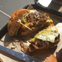 Mayo truffe burger with delicious delicious caramelized onions  at Eat Like Panda in Paris