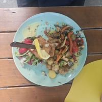 Kartoffeln und Sojaschnitzel  at Lily of the Valley in Hamburg