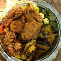 Tasty combo plate  at DeeGee's Vegan 360° in Richmond Hill