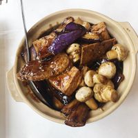 Tofu & eggplant with bean sauce  at Happy Family III in Monterey Park