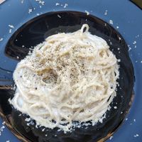 Pasta with cashew sauce at Cavo Bistrot in Cagliari
