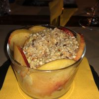 Millefoglie alle pesche at Cavo Bistrot in Cagliari