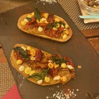 Voorgerecht bruchetta's  at Cavo Bistrot in Cagliari