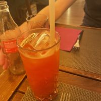 Mocktail met verse aardbeien  at Cavo Bistrot in Cagliari